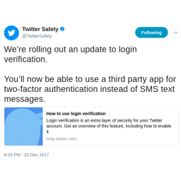Twitter nudi još jednu opciju dvofaktorne verifikacije